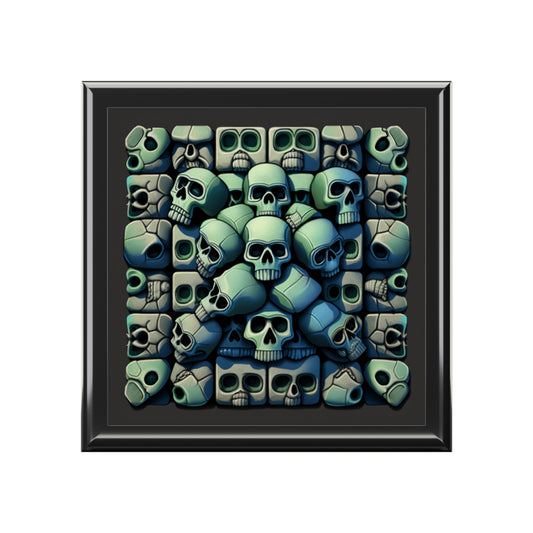 Blue And Black Multi Gothic Style Skulls Jewelry Box Jewelry Box