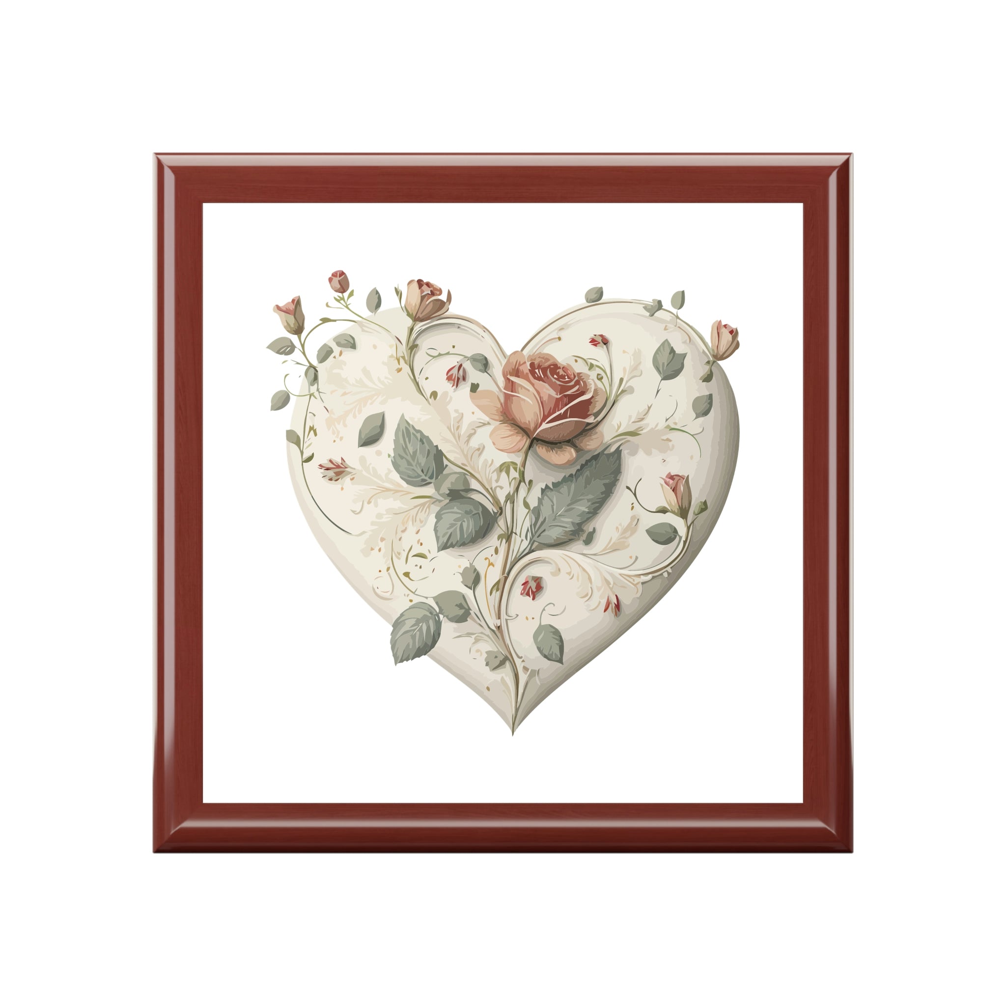Intricate Hearts by Heron Lake Print 2 Jewelry Box