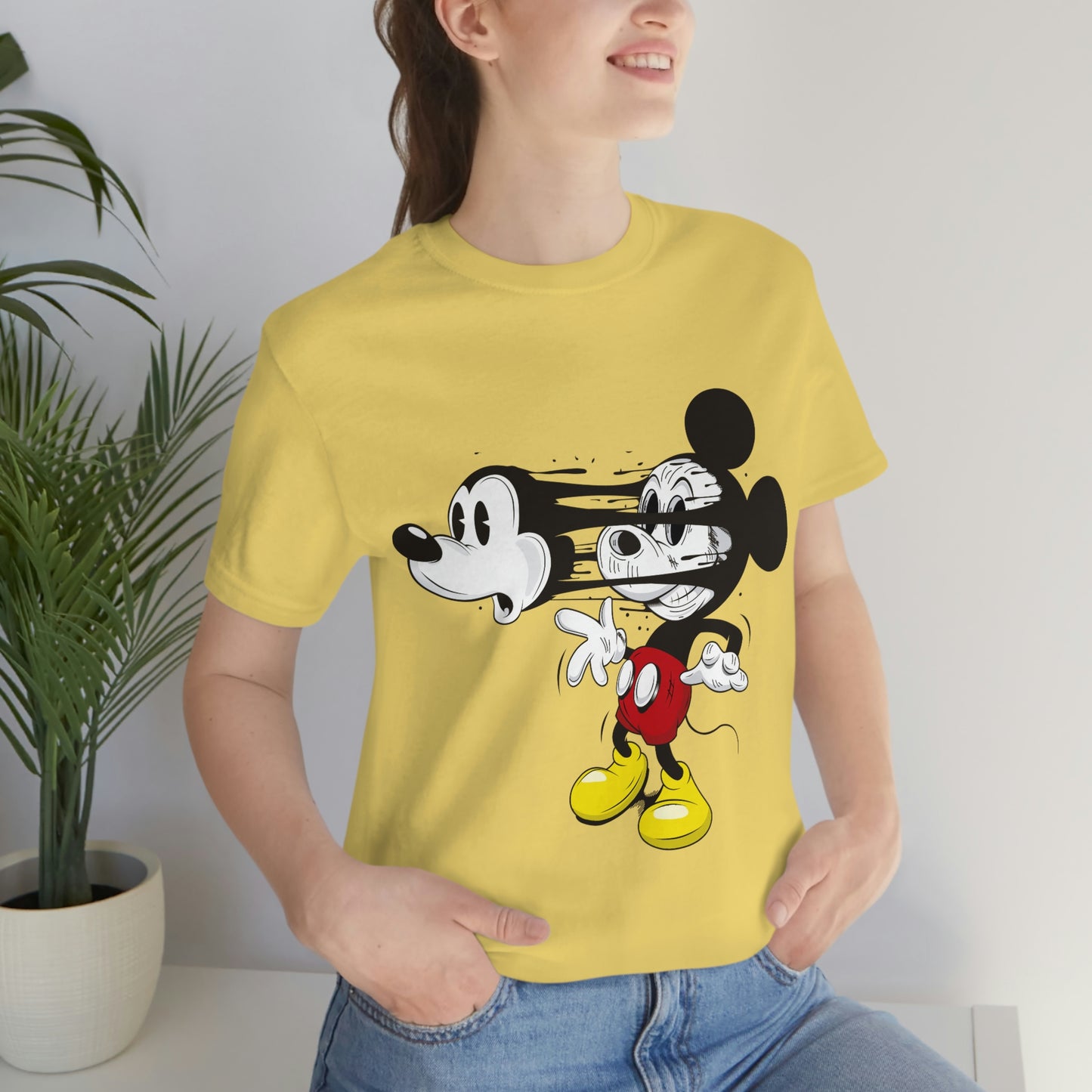 Losing Face Mickey, Unisex Jersey Short Sleeve Tee