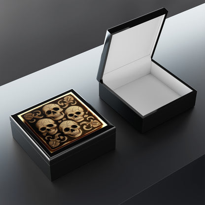 Gothic Skull Off White Jewelry Box Jewelry Box