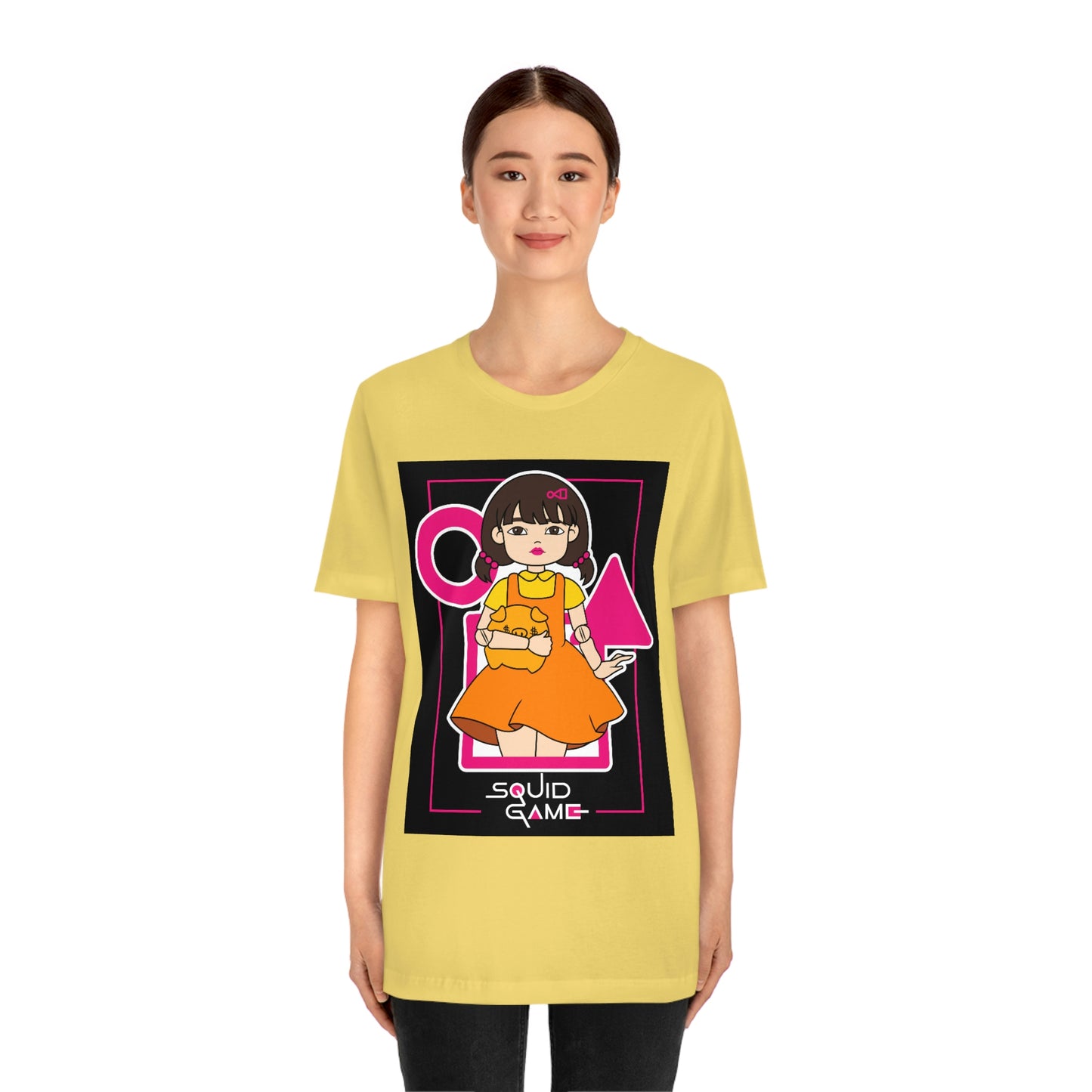 Quid Game Girl, It Cover Unisex Jersey Short Sleeve Tee