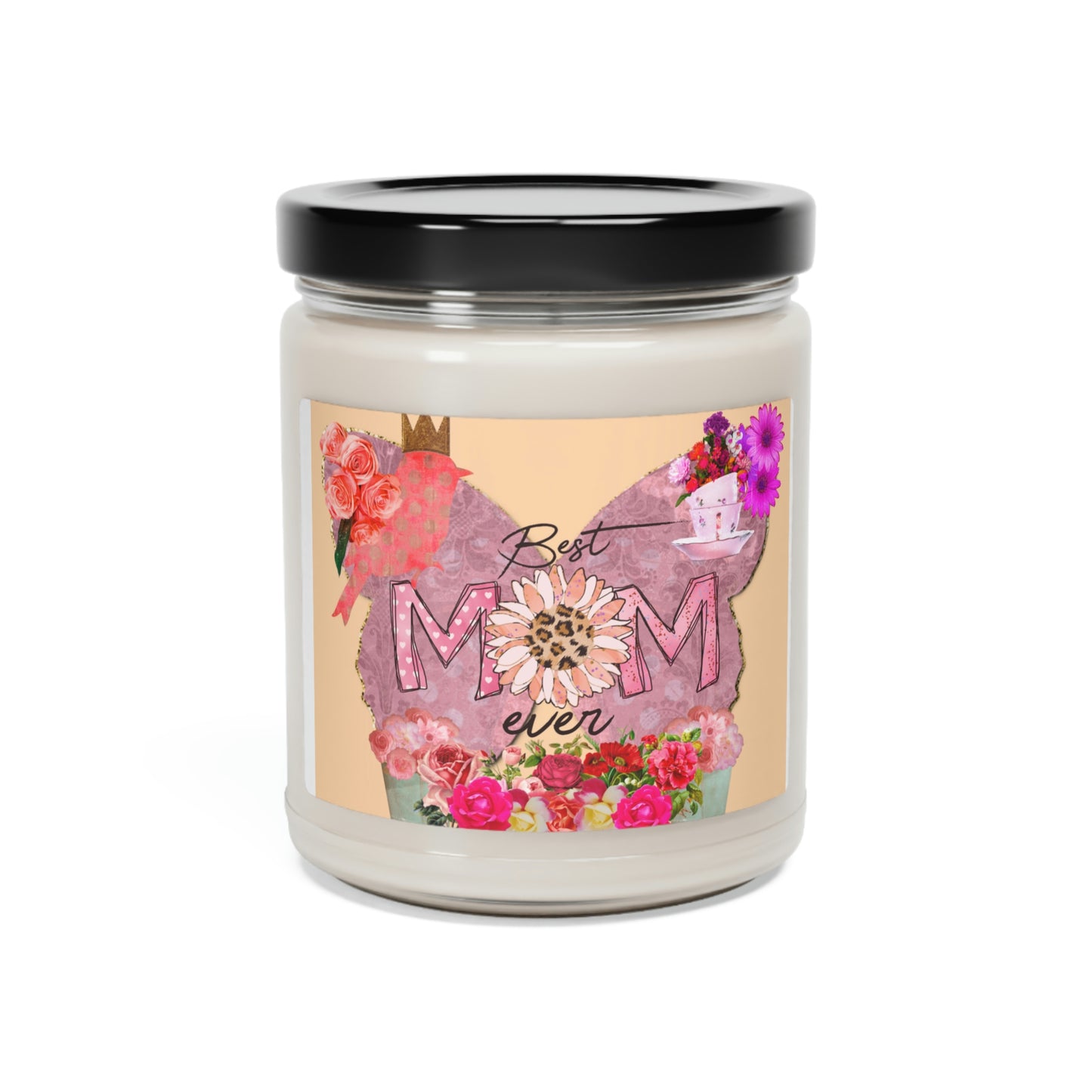 Best Mom Ever Butterfly Scented Soy Candle, 9oz