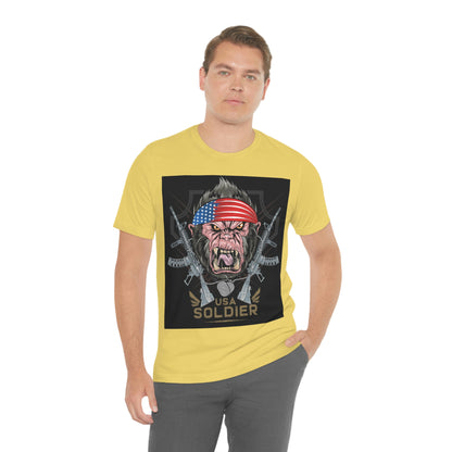 Angry Gorilla USA Soldier, Unisex Jersey Short Sleeve Tee