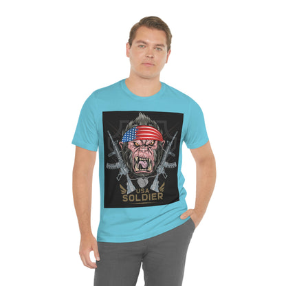 Angry Gorilla USA Soldier, Unisex Jersey Short Sleeve Tee