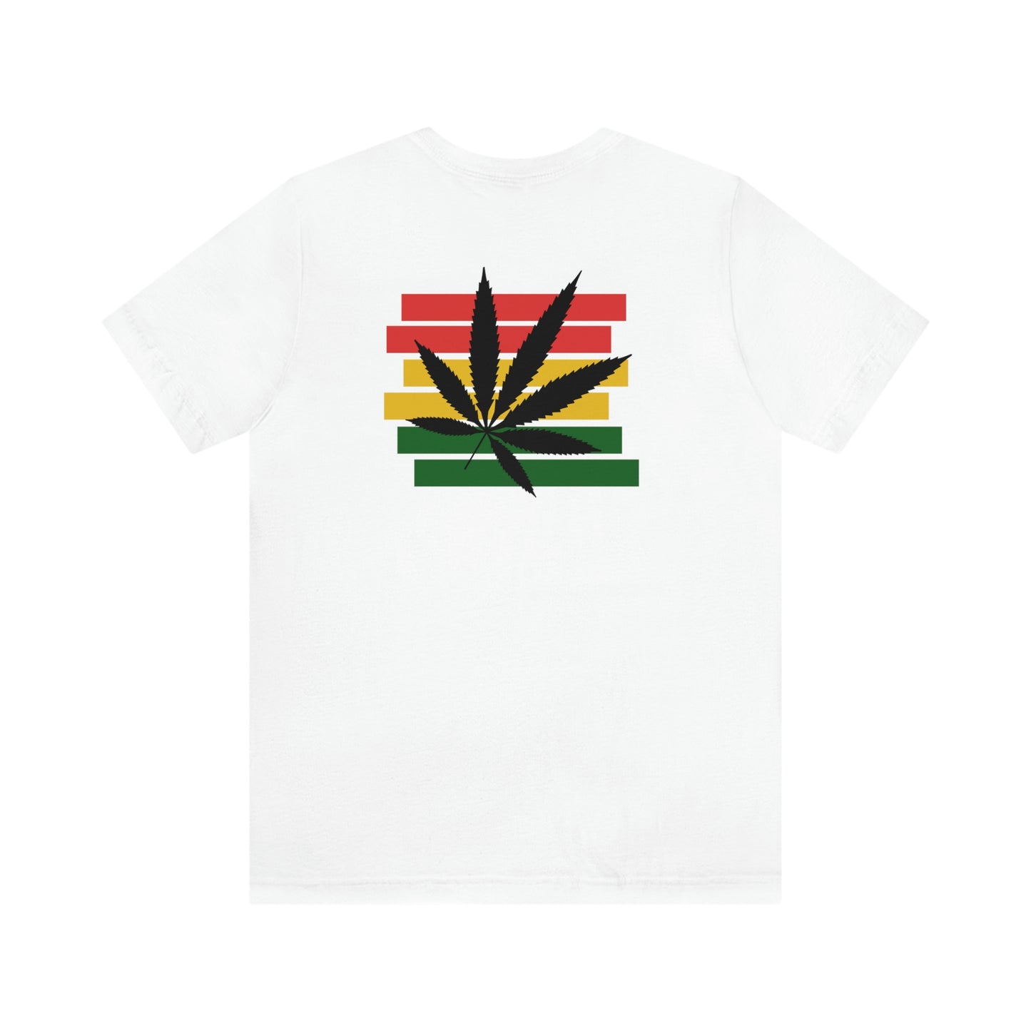 Pot Leaf With Classic Colors, Yellow, Green, Yellow, Unisex Jersey Short Sleeve Tee