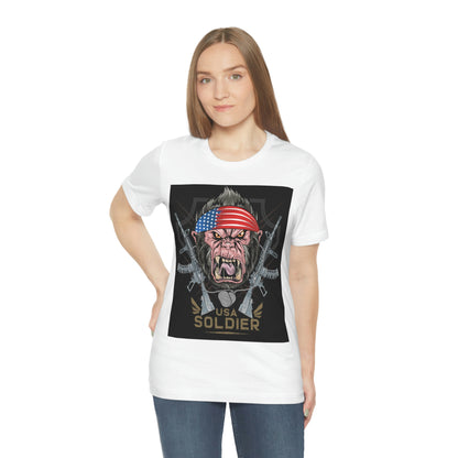 Angry Gorilla USA Soldier, Unisex Jersey Short Sleeve Tee