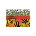 Beautiful Redish Orange Banded Marijuana 420 Pot Weed Leaf Outdoor Rug