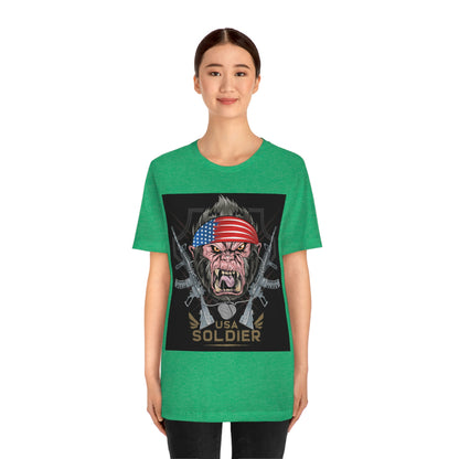 Angry Gorilla USA Soldier, Unisex Jersey Short Sleeve Tee