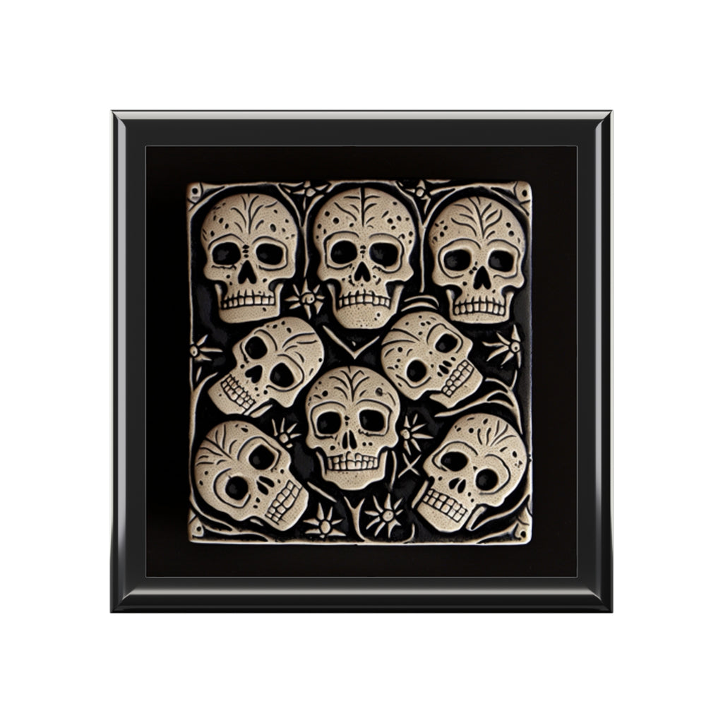 Black And Silver Gothic Skulls Jewelry Box Jewelry Box