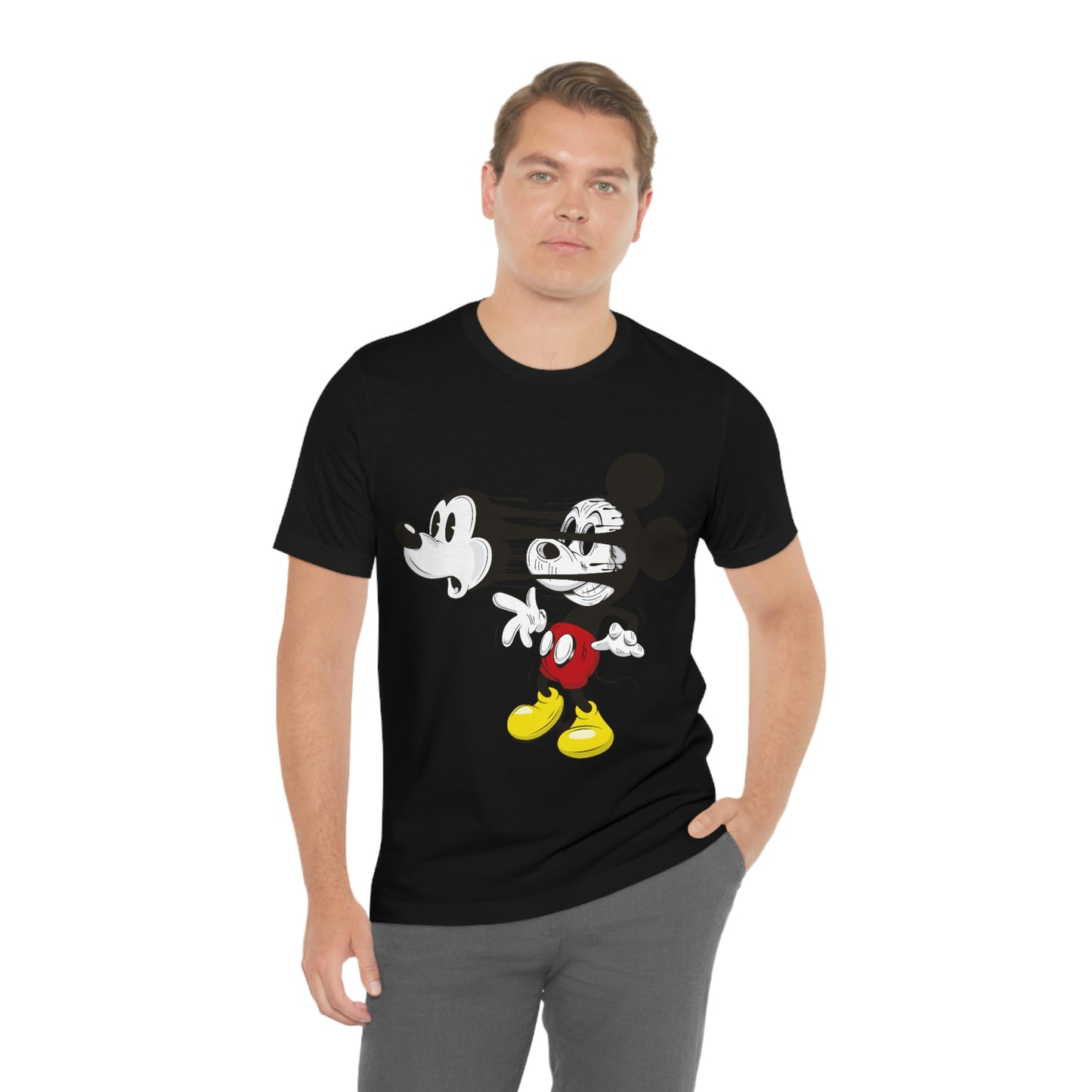 Losing Face Mickey, Unisex Jersey Short Sleeve Tee