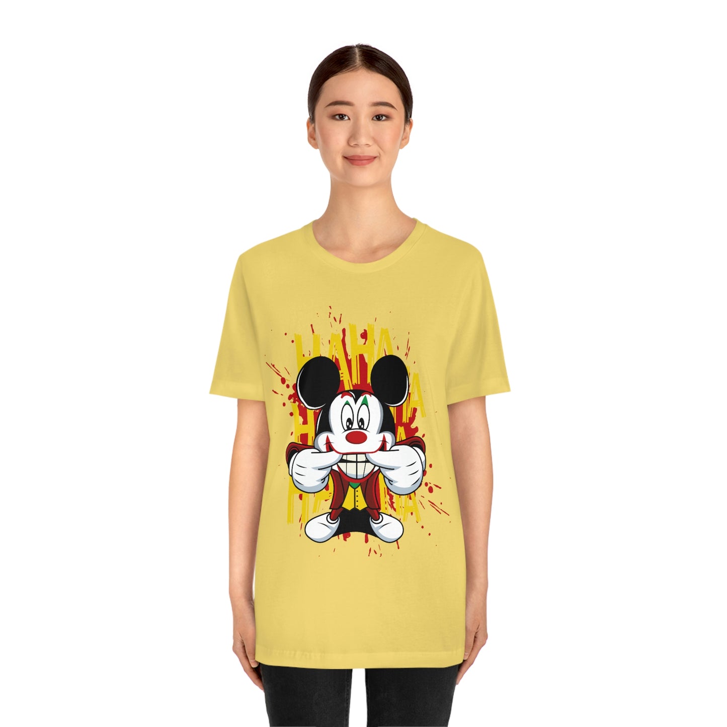 Ha Ha Ha Mickey, Unisex Jersey Short Sleeve Tee