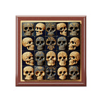 Blue And Silver Gothic Skulls Jewelry Box Jewelry Box