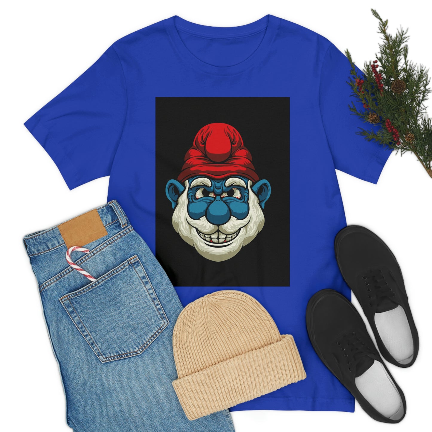 Feisty Smurf, Unisex Jersey Short Sleeve Tee