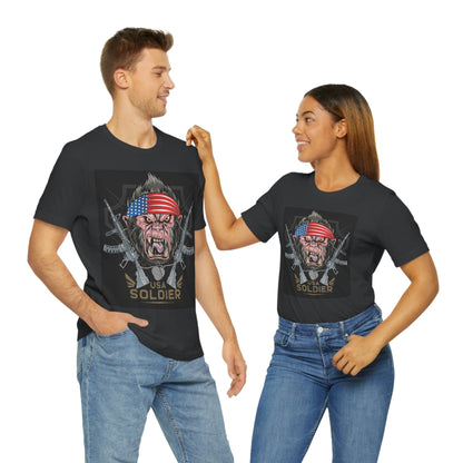 Angry Gorilla USA Soldier, Unisex Jersey Short Sleeve Tee