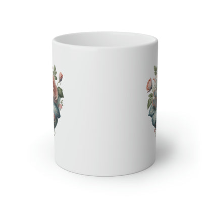 Intricate Hearts by Heron Lake Print 5 White Mug, 11oz