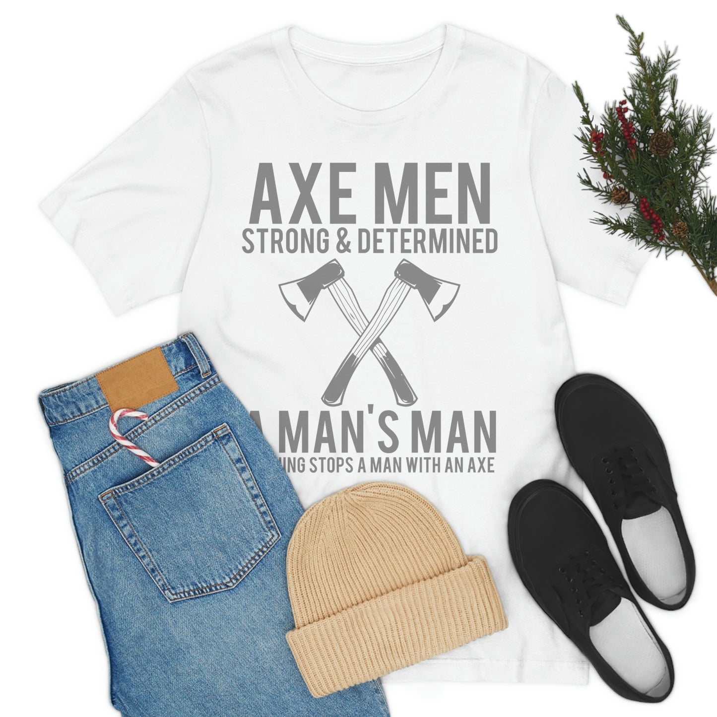 Axe Man Strong and determined, Unisex Jersey Short Sleeve Tee