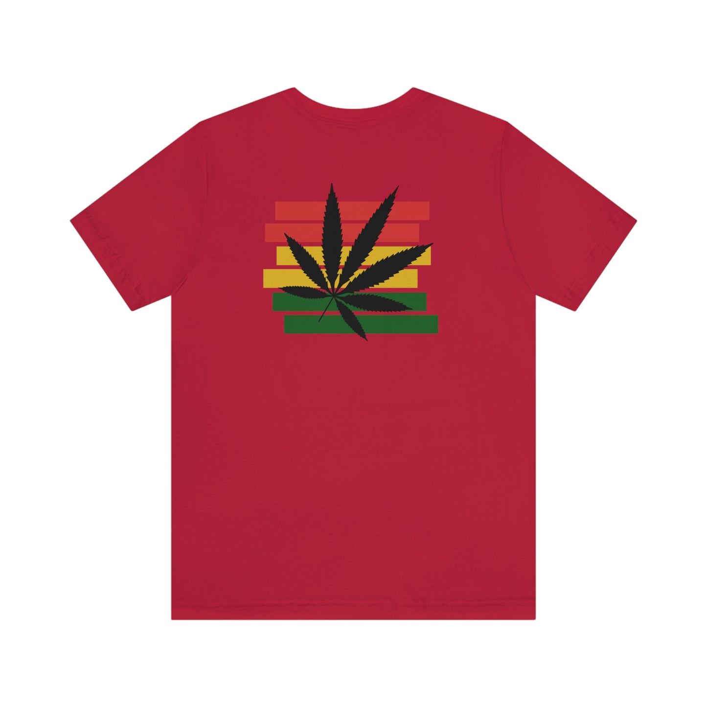 Pot Leaf With Classic Colors, Yellow, Green, Yellow, Unisex Jersey Short Sleeve Tee