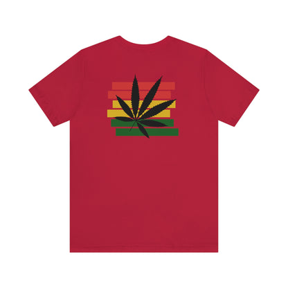 Pot Leaf With Classic Colors, Yellow, Green, Yellow, Unisex Jersey Short Sleeve Tee