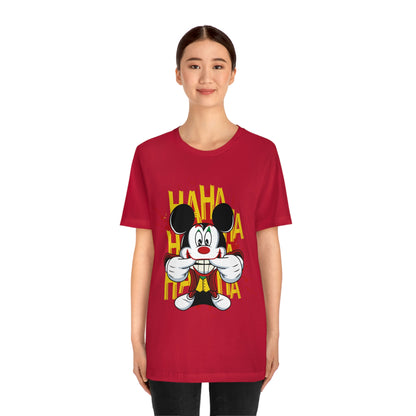 Ha Ha Ha Mickey, Unisex Jersey Short Sleeve Tee