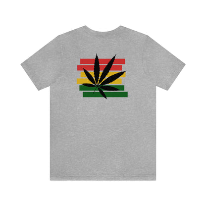 Pot Leaf With Classic Colors, Yellow, Green, Yellow, Unisex Jersey Short Sleeve Tee