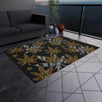 Gold And Zebra Marijuana Pot Weed Leaf 420 Marijuana Leaf Outdoor Rug
