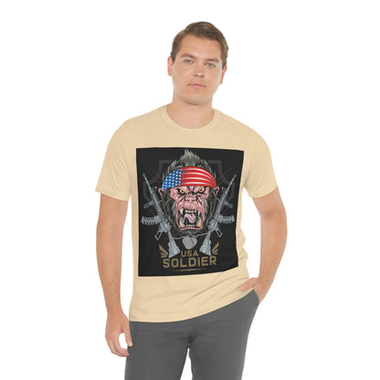 Angry Gorilla USA Soldier, Unisex Jersey Short Sleeve Tee