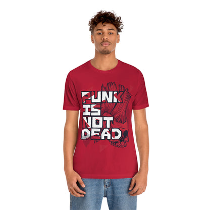 Punk Mohawk Skull, Punk Is Not Dead, Unisex Jersey Short Sleeve Tee