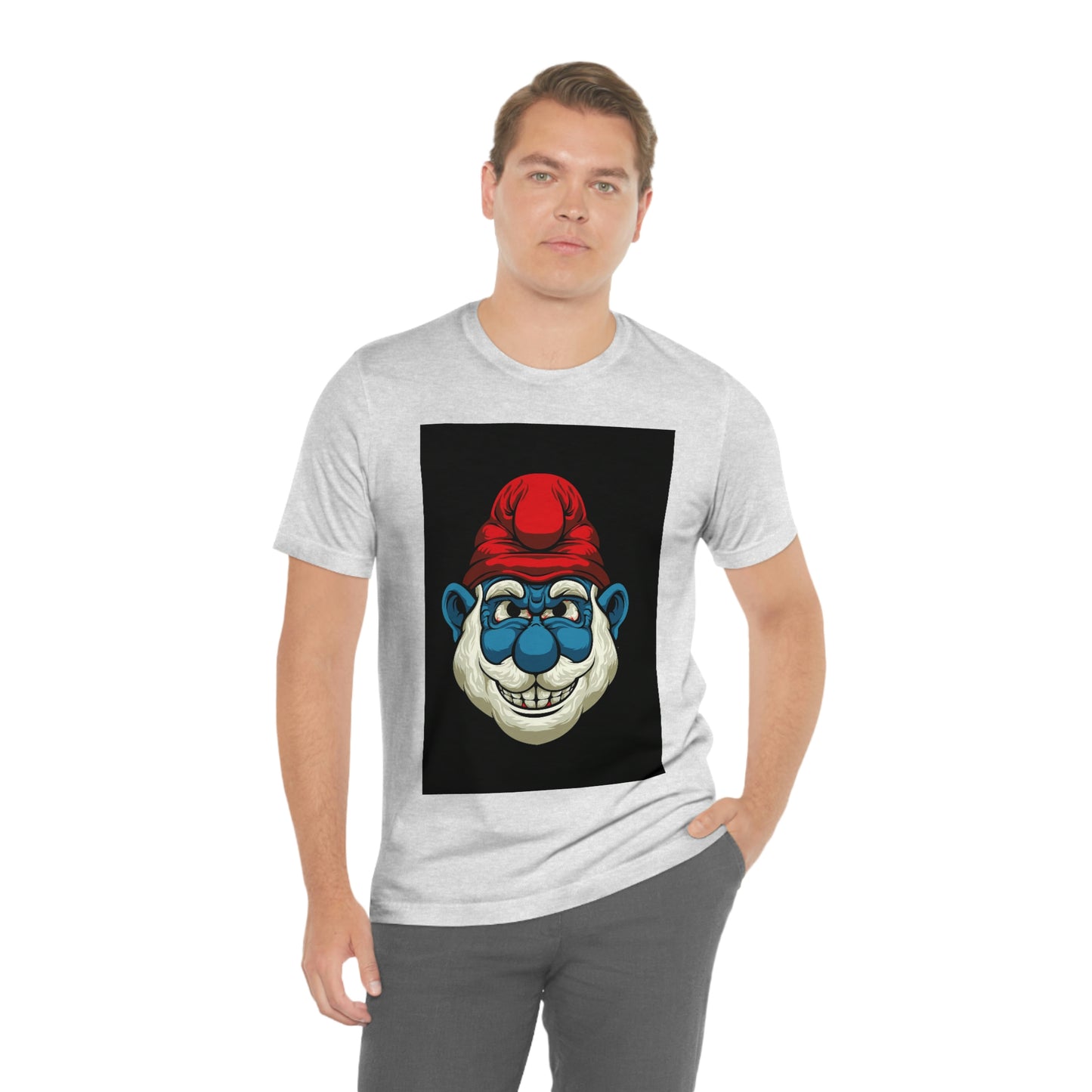 Feisty Smurf, Unisex Jersey Short Sleeve Tee