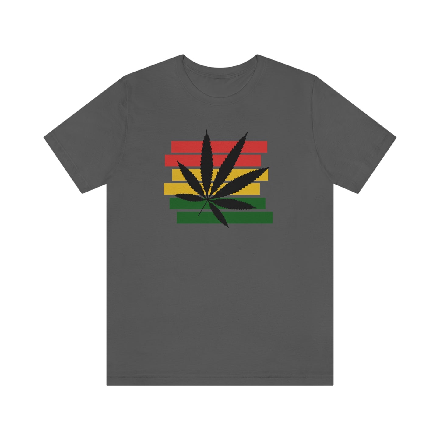 Pot Leaf With Classic Colors, Yellow, Green, Yellow, Unisex Jersey Short Sleeve Tee