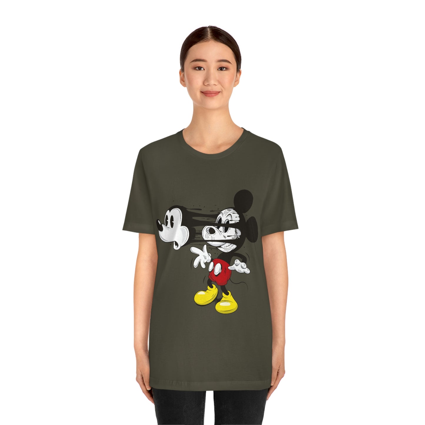 Losing Face Mickey, Unisex Jersey Short Sleeve Tee