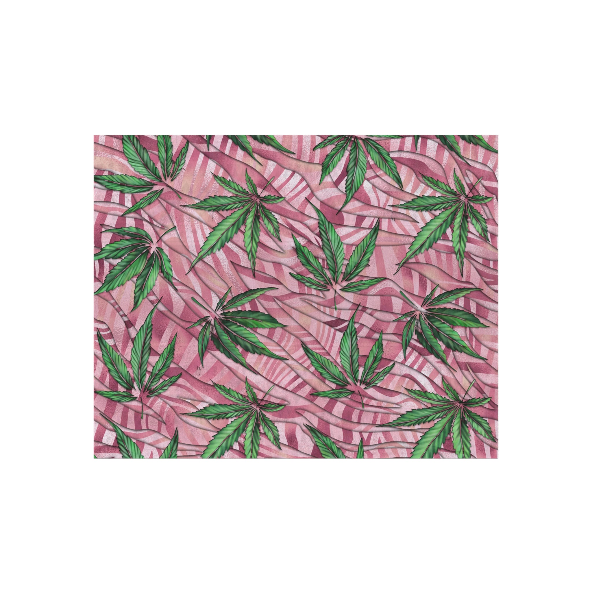 Sassy Pink And Green 420 Weed Marijuana Leaf Outdoor Rug