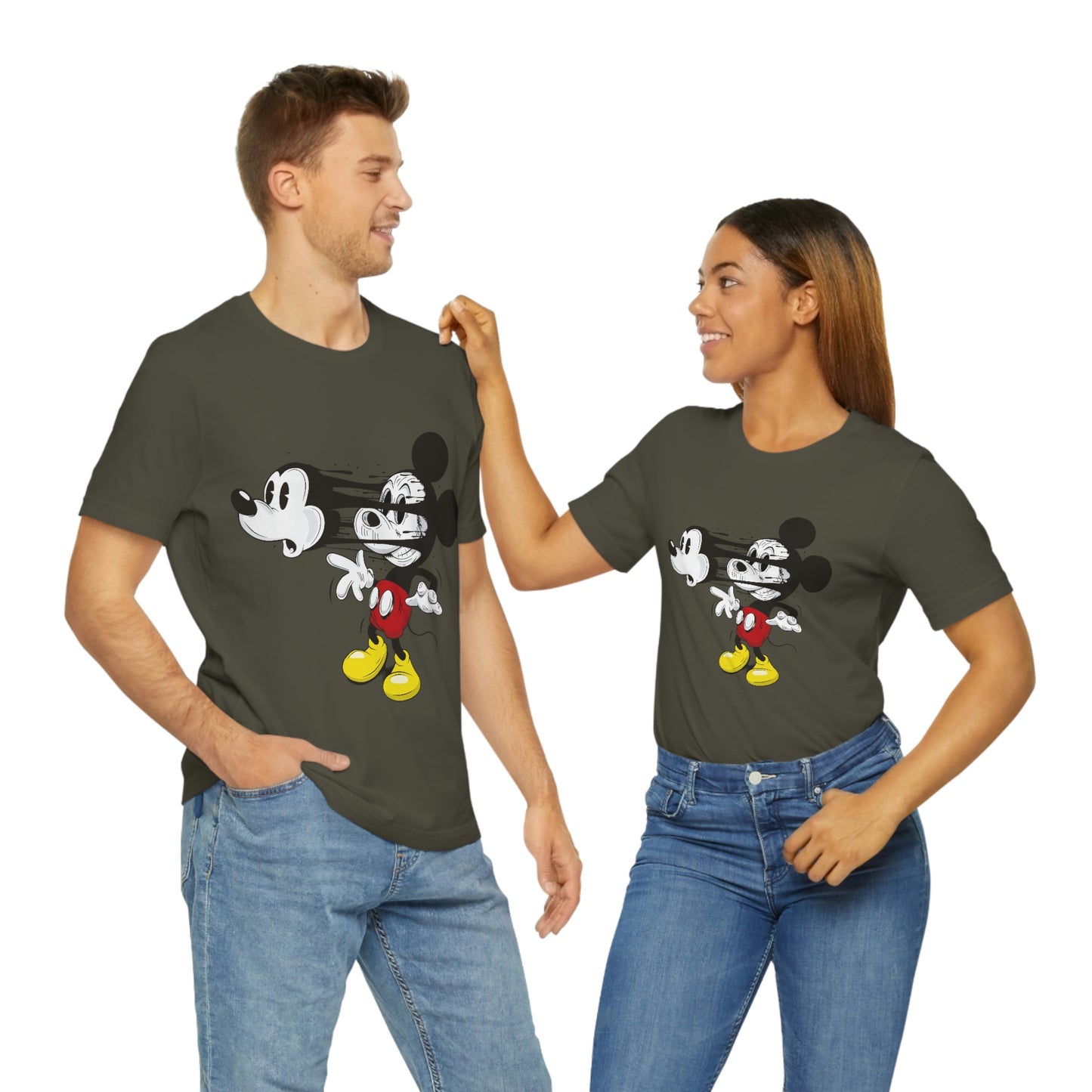 Losing Face Mickey, Unisex Jersey Short Sleeve Tee