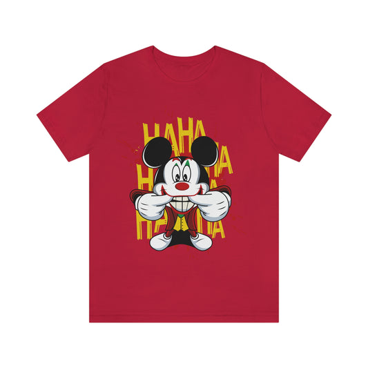 Ha Ha Ha Mickey, Unisex Jersey Short Sleeve Tee