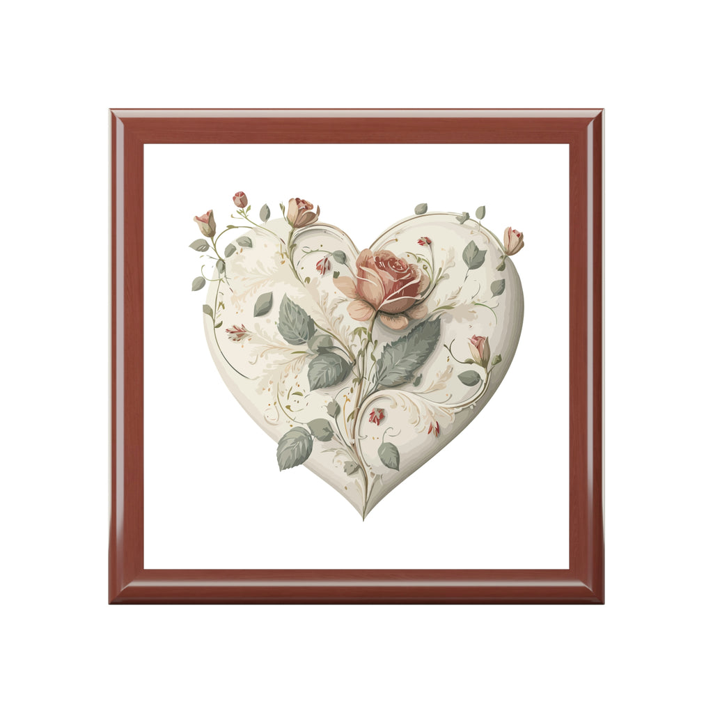 Intricate Hearts by Heron Lake Print 2 Jewelry Box