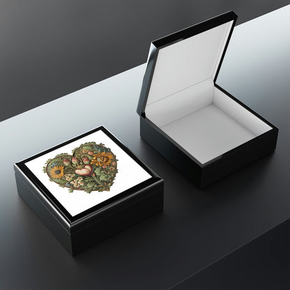 Intricate Hearts by Heron Lake Print 6 Jewelry Box
